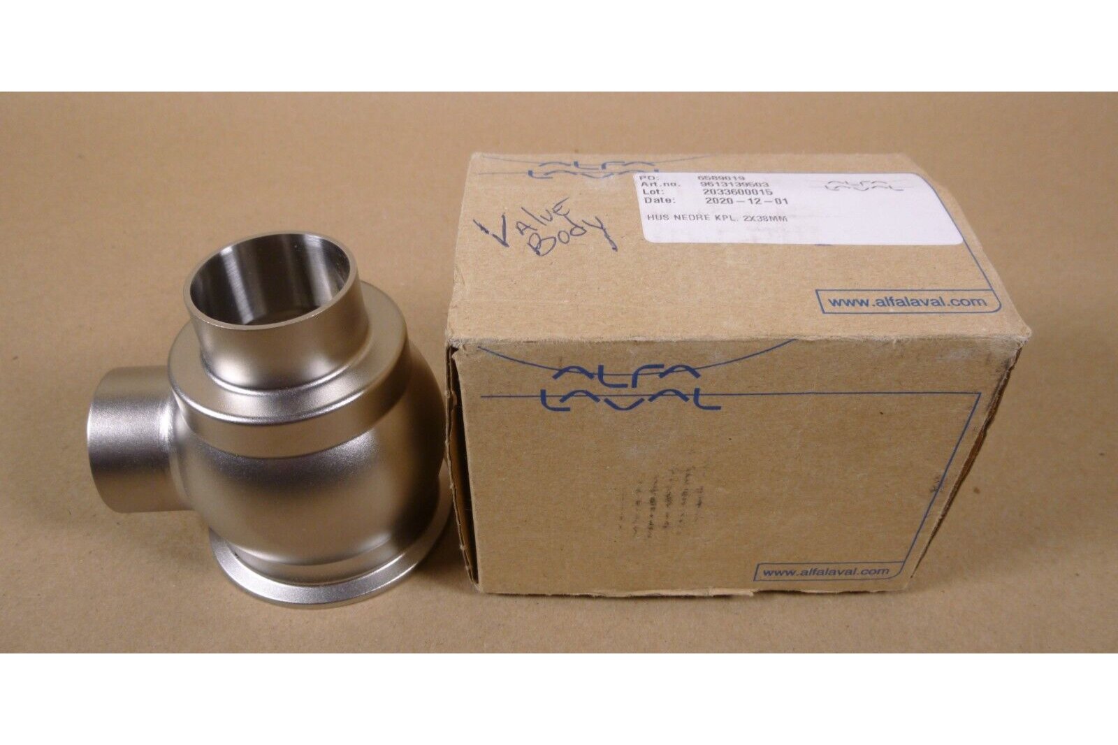 Alfa Laval 9613139503 Valve Body Lower 2 Port For Unique RV-ST DN40 38mm | Industrial MRO Replacement Parts, Manufacturing Machine Parts &amp; Components, Heavy Equipment Parts Supplier