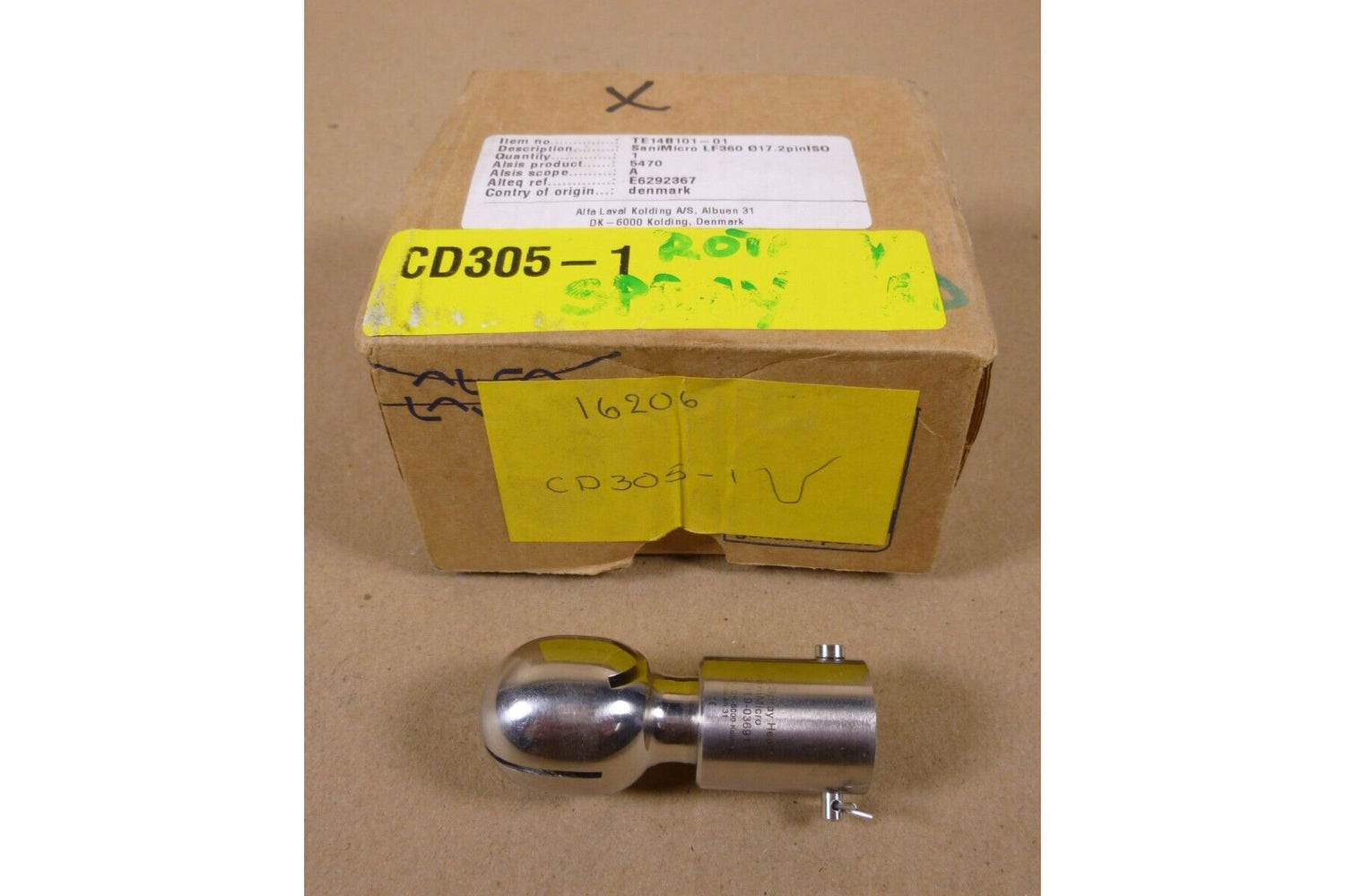 Alfa Laval TE14B101-01 SaniMicro 360 Low Flow 017.2pinISO Stainless Clip-On | Industrial MRO Replacement Parts, Manufacturing Machine Parts &amp; Components, Heavy Equipment Parts Supplier