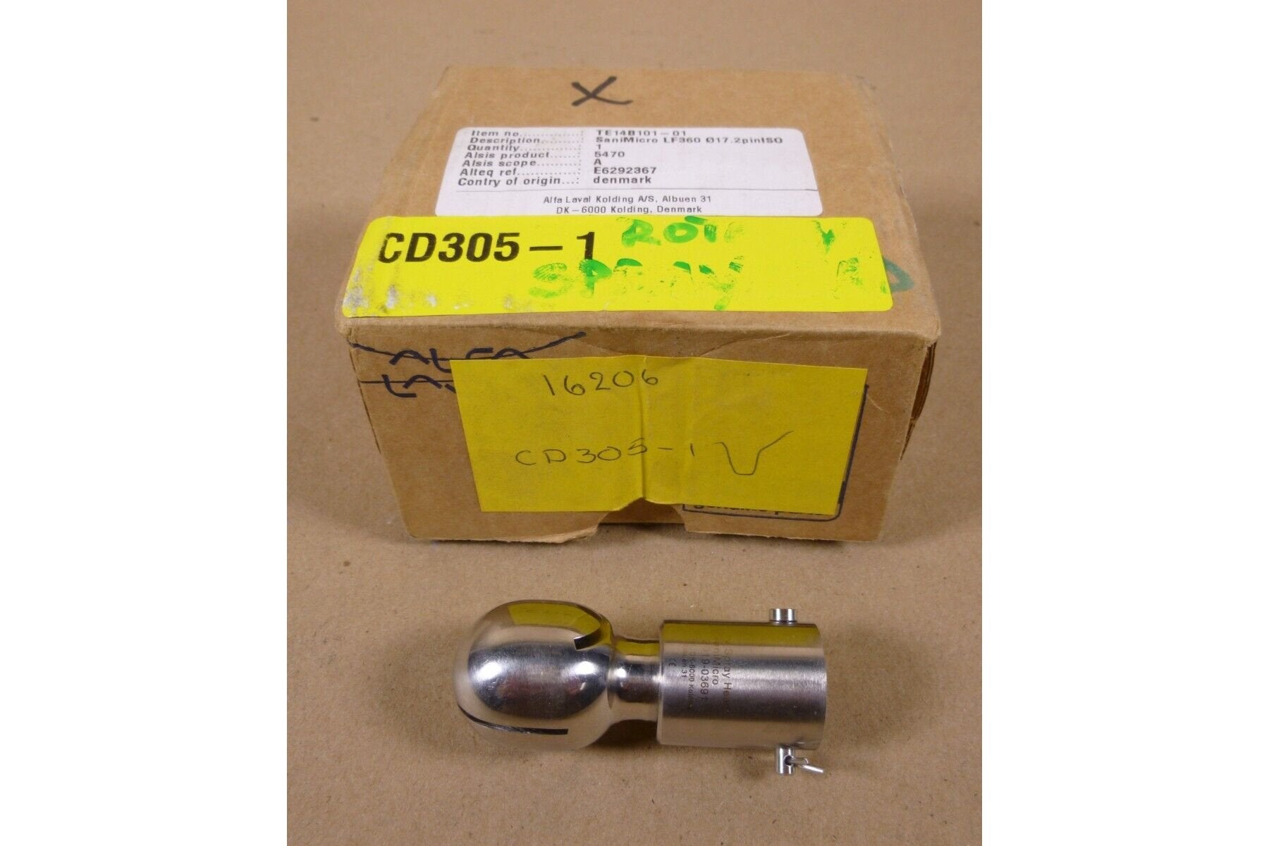 Alfa Laval TE14B101-01 SaniMicro 360 Low Flow 017.2pinISO Stainless Clip-On | Industrial MRO Replacement Parts, Manufacturing Machine Parts &amp; Components, Heavy Equipment Parts Supplier
