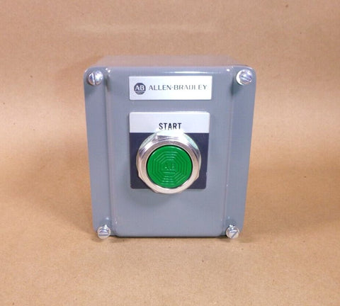 Allen Bradley 800T - 1TB, 30mm Start Push Button Station, Type 4/13, Aluminum Box - Royal Equipment ALLEN BRADLEY