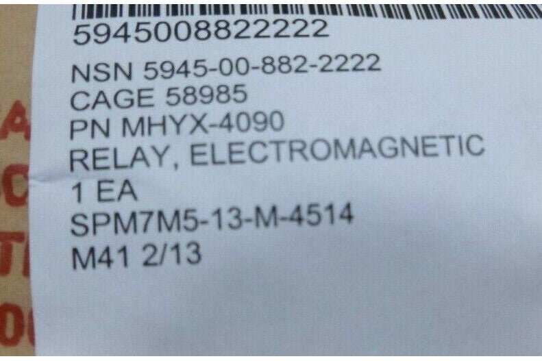 ALLIED CONTROL MHYX-4090 ELECTROMAGNETIC RELAY 200 OHM 26.5VDC 5945-00-882-2222 | Electrical MRO Replacement Parts &amp; Components and Commercial Electrical Supplies Company