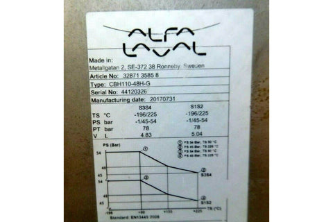 ALPHA LAVAL Lube Oil Cooler / Brazed Plate Heat Exchanger CBH110 - 48H - G - Royal Equipment ALPHA LAVALOther Business & Industrial