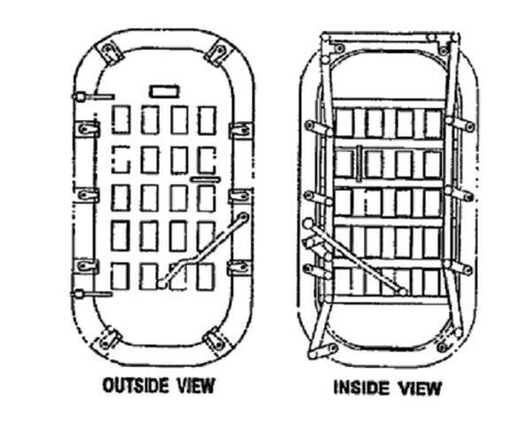 ALUMINUM QUICK ACTING WATERTIGHT DOG DOOR HANDLE 167 - 7044215 MARINE NAVSEA - Royal Equipment JUNIPER