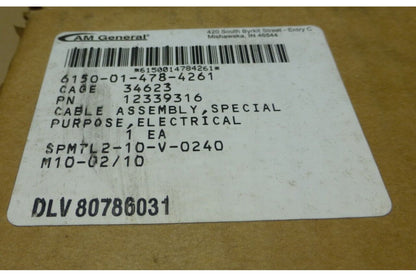 AM General HMMWV Humve 31" Starter to Power Stud Cable 12339316 6150-01-478-4261 | Genuine HMMWV Replacement Parts and Military Surplus Humvee Parts &amp; Accessories