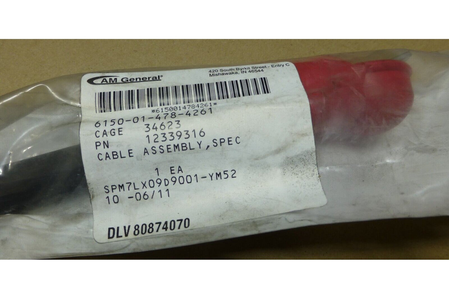 AM General HMMWV Humve 31" Starter to Power Stud Cable 12339316 6150-01-478-4261 | Genuine HMMWV Replacement Parts and Military Surplus Humvee Parts &amp; Accessories