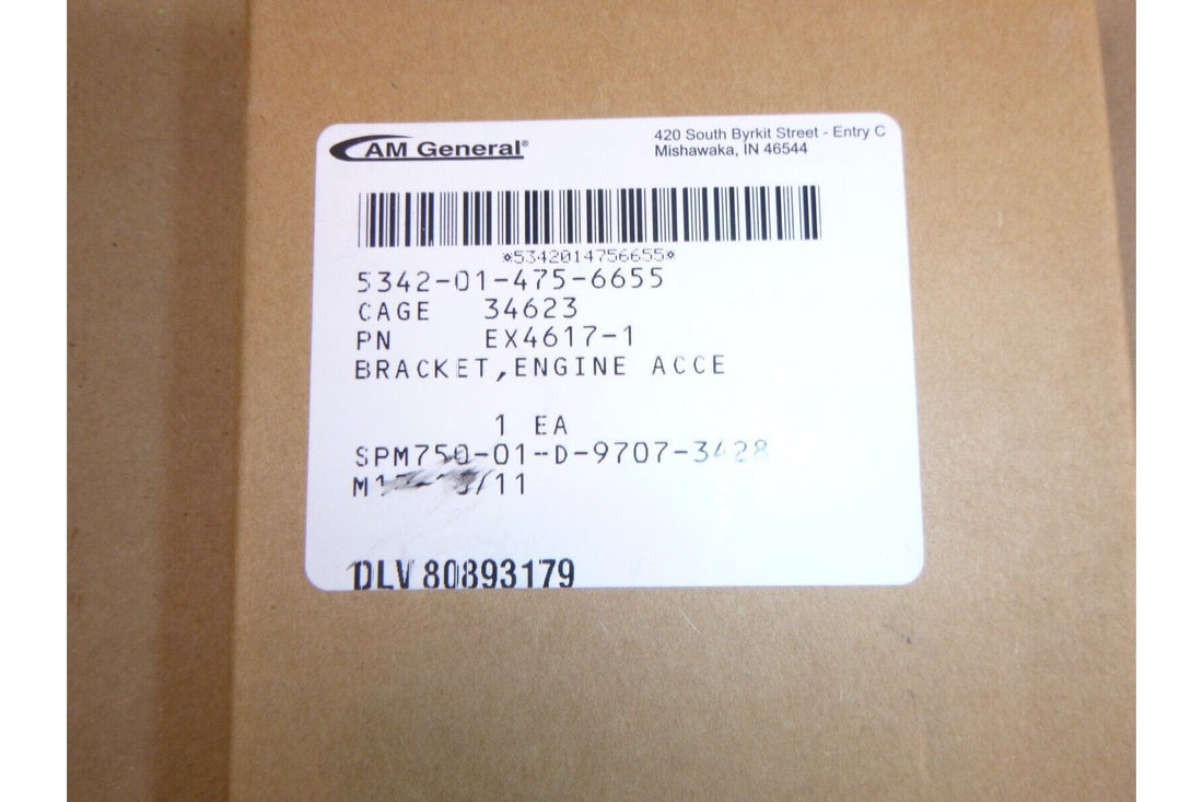 AM General Humvee M1113, M1114, M1151, M1152 Oil Cooler Bracket (RH) EX4617-1 | Genuine HMMWV Replacement Parts and Military Surplus Humvee Parts &amp; Accessories
