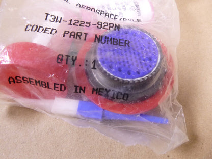 Amphenol Aerospace Circular Mil Connector T3W-1225-92PN, Size 25, 25-92 Insert | Electrical MRO Replacement Parts &amp; Components and Commercial Electrical Supplies Company