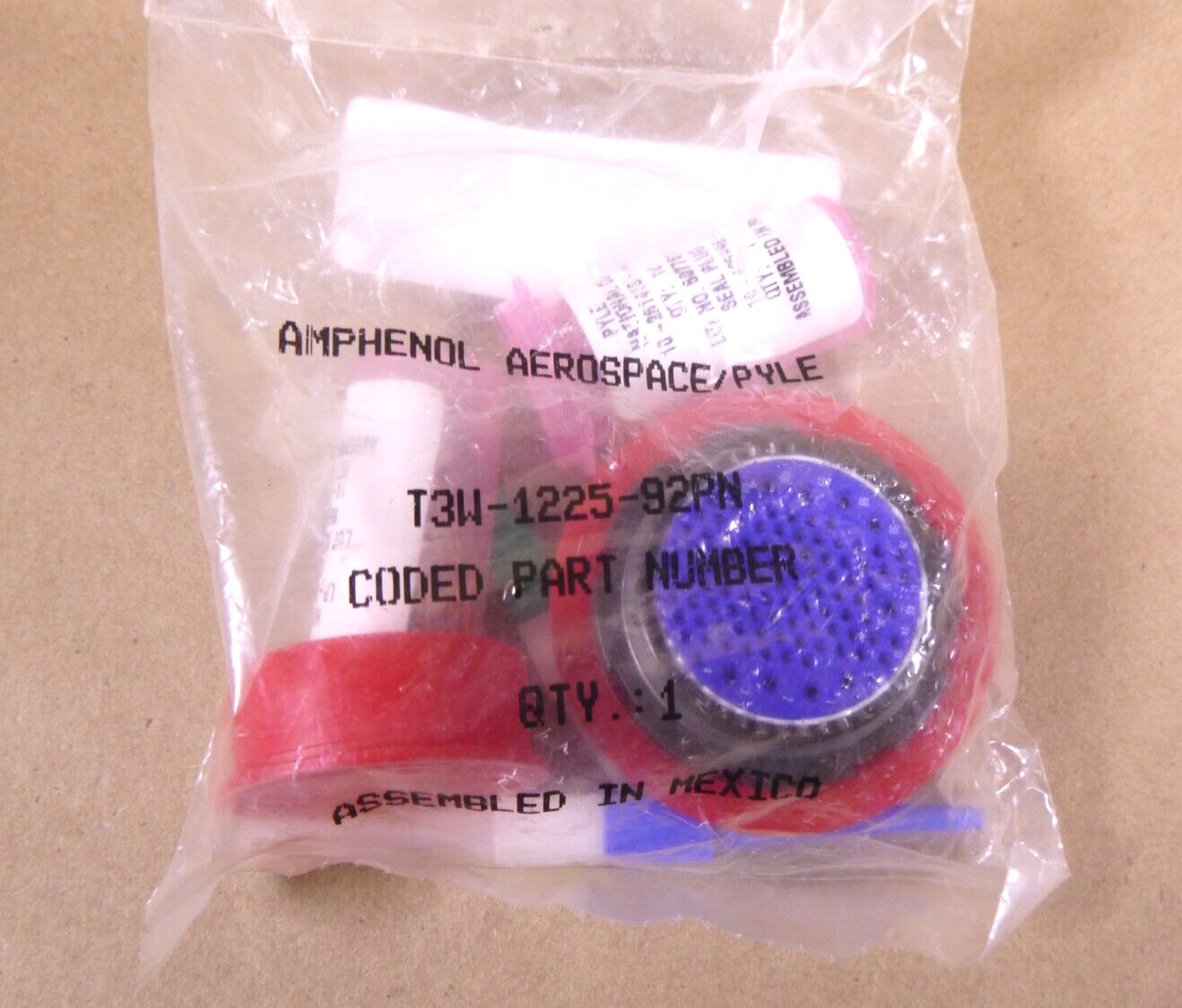 Amphenol Aerospace Circular Mil Connector T3W-1225-92PN, Size 25, 25-92 Insert | Electrical MRO Replacement Parts &amp; Components and Commercial Electrical Supplies Company