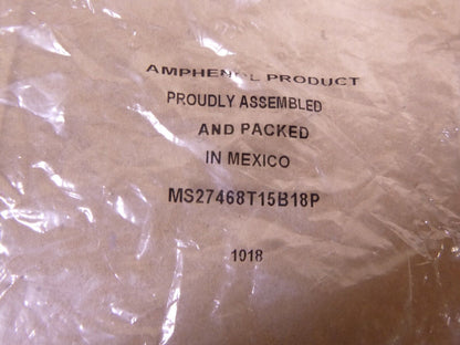 Amphenol Circular MIL Spec Connector 18P SIZE 15 FEM PNL MNT PIN MS27468T15B18P | Electrical MRO Replacement Parts &amp; Components and Commercial Electrical Supplies Company