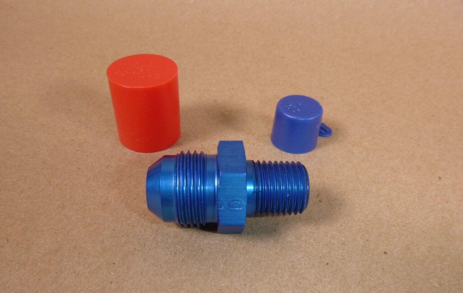 AN816-7D Nipple Fitting 1/4" Pipe to 1/2" Tube - Anodized Aluminum - Blue | Industrial MRO Replacement Parts, Manufacturing Machine Parts &amp; Components, Heavy Equipment Parts Supplier