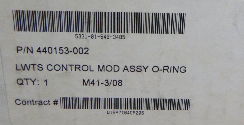AN/PAS-13D (V)1 THERMAL SIGHT LWTS CONTROL O-RING 440153-002 , 5331-01-546-3485 | Industrial MRO Replacement Parts, Manufacturing Machine Parts &amp; Components, Heavy Equipment Parts Supplier