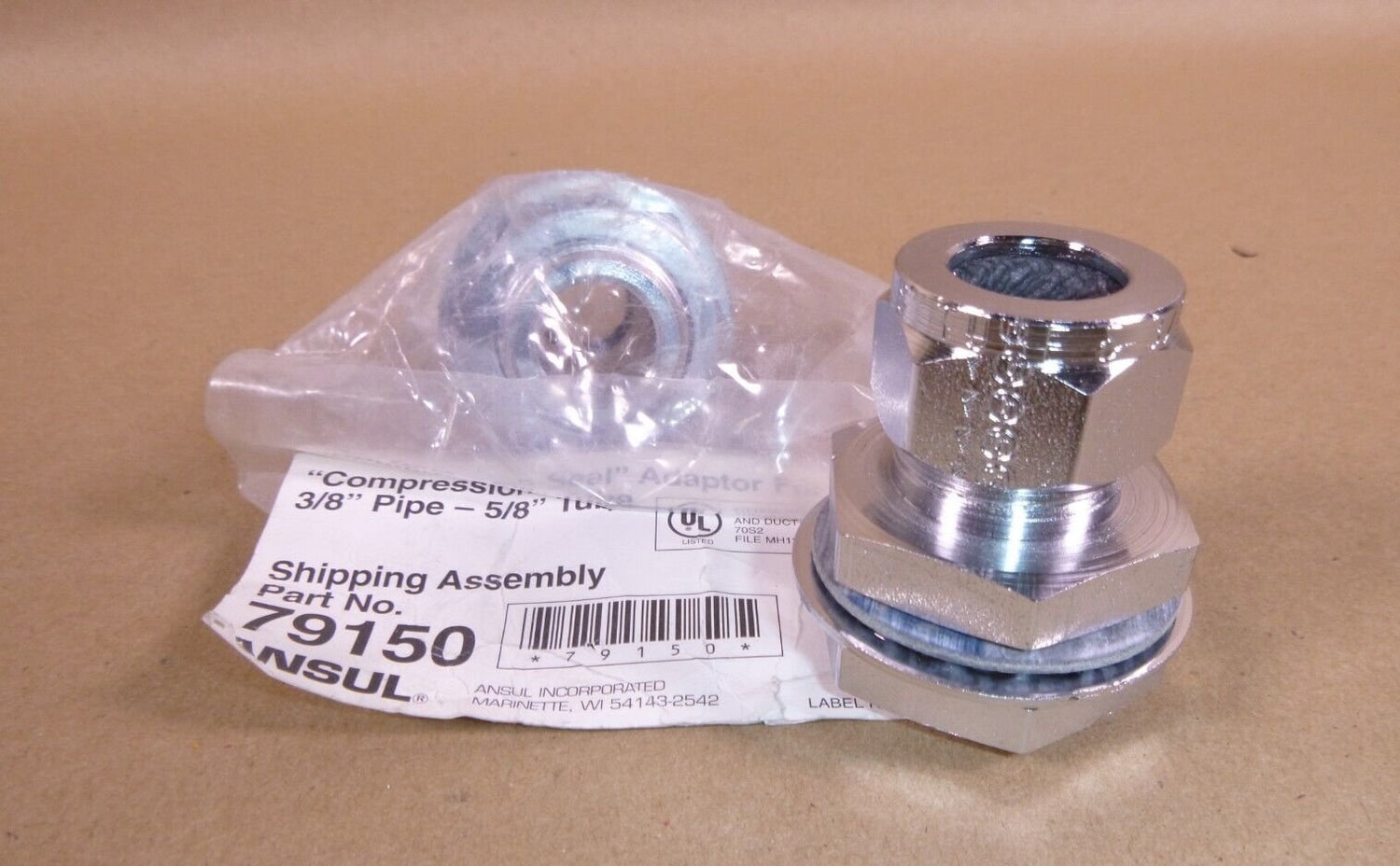 Ansul 79150 Fire Extinguisher Compression Seal Adaptor 3/8" Pipe To 5/8" Tube | Industrial Replacement Nuts &amp; Bolts Distributor and Machinery Screws &amp; Fasteners Supply