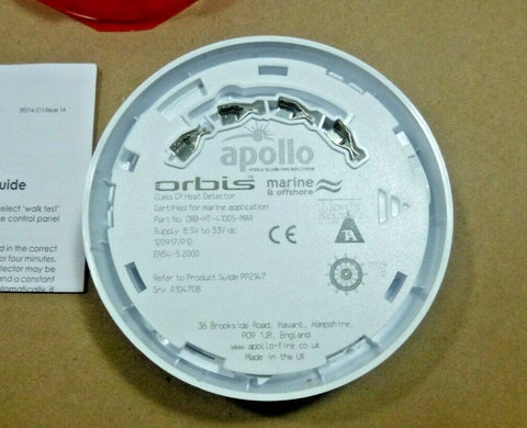 Apollo Orbis Marine 24 Volt CR Heat / Fire Detector ORB - HT - 41005 - MAR, 95μA - Royal Equipment Apollo