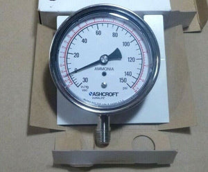 Ashcroft 1009SW 3½˝ Stainless Steel Ammonia Pressure Gauge 0 - 150 Psi - Royal Equipment ASHCROFT