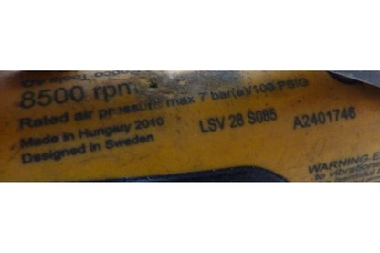ATLAS COPCO LSV 28 S085 PNEUMATIC ANGLE SANDER 8500RPM 90PSI | Industrial MRO Tools and Replacement Industrial Equipment Components