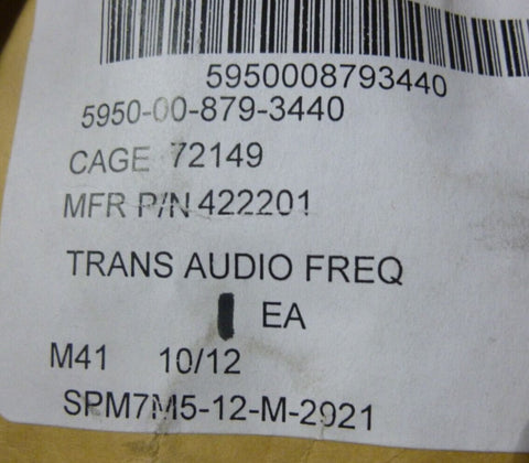 Audio Frequency Transformer SM - C - 596629 - 1 , 422201 , 5950 - 00 - 879 - 3440 - Royal Equipment TACOM