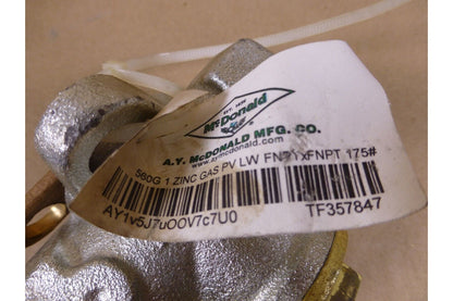 A.Y. McDonald 560G Gas Meter Stop Valve with Lockwing 175 psi Galvanized 1" FNTP | Industrial MRO Replacement Parts, Manufacturing Machine Parts &amp; Components, Heavy Equipment Parts Supplier