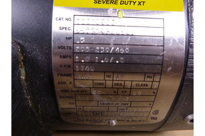 Baldor VWAM3538 Severe Duty XT Electric Motor 1/2 Hp. 3 Ph. 1740 Rpm 56C Mount | Industrial Electric Motors, Pumps &amp; Parts
