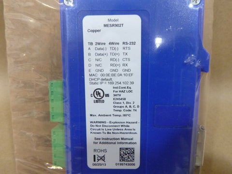 B&B Electronics MESR02T9, 2 Port Modbus Gateway, RS - 232, Din Rail - Royal Equipment B&B