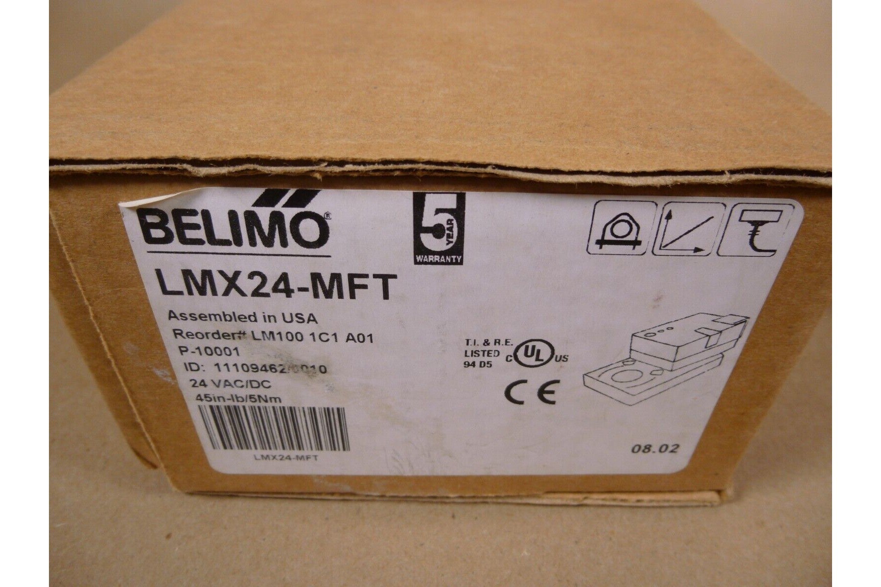 Belimo LM24-MFT USA Damper Actuator 24V 45in-lb 5Nm | Industrial MRO Replacement Parts, Manufacturing Machine Parts &amp; Components, Heavy Equipment Parts Supplier