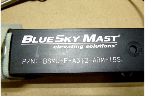 Blue Sky Mast Straight Arm Bracket w/1.5×12 Inch Side Arm BSMU - P - A312 - ARM - 15S - Royal Equipment Royal Equipment