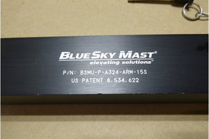 Blue Sky Mast Straight Arm Bracket w/1.5×24 Inch Side Arm BSMU - P - A324 - ARM - 15S - Royal Equipment Royal Equipment