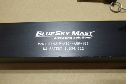 Blue Sky Mast Straight Arm Bracket w/1.5×24 Inch Side Arm BSMU - P - A324 - ARM - 15S - Royal Equipment Royal Equipment