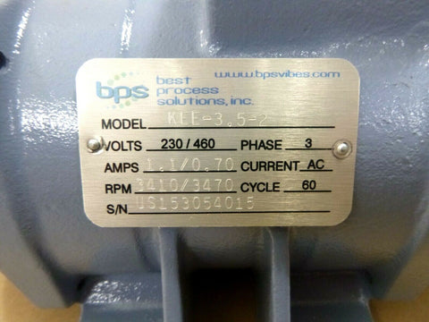 BPS KEE - 3.5 - 2 Industrial Shaker Screen Vibrator Motor 1/3 Hp 3 Ph 770 Lb Force - Royal Equipment BPS