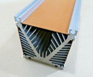 Branching Shape Aluminium Heat - Sink 5" x 5 - 3/8" x 12" Long W/ Side Panels - Royal Equipment USGI