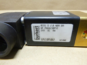 BURKERT 0331 D 2.0 NBR BR 24V, 230 PSI, 3 WAY SOLENOID VALVE - MADE IN GERMANY - Royal Equipment BURKERT