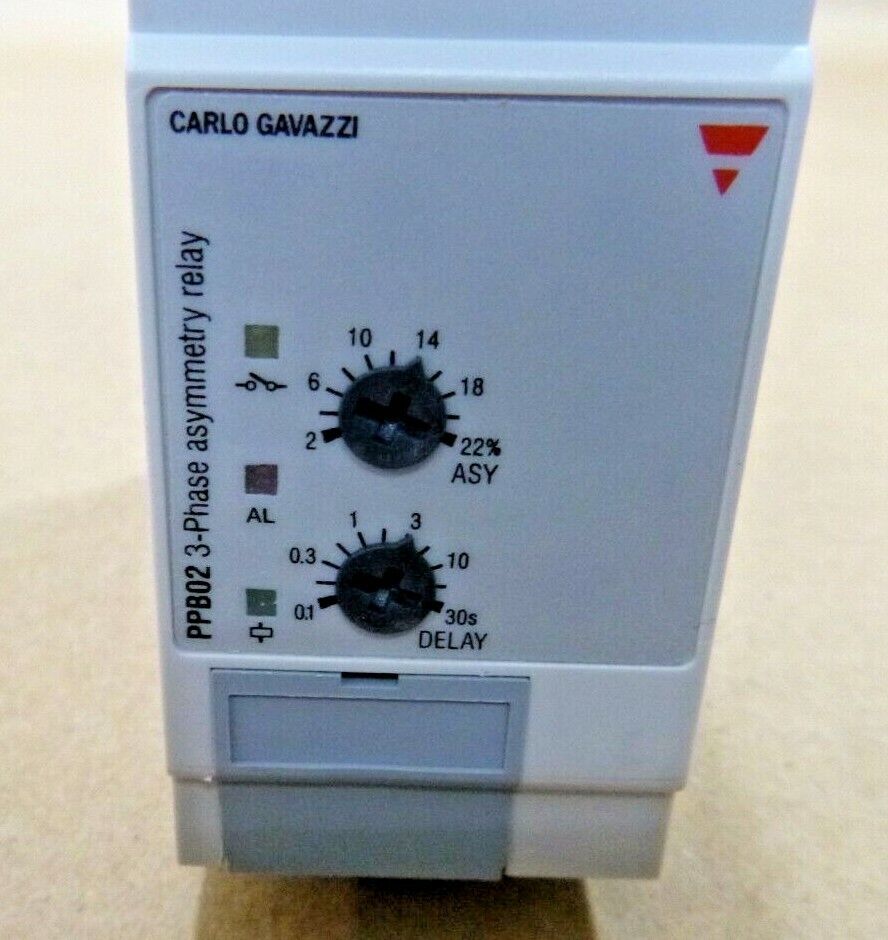 Carlo Gavazzi PPB02CM48 Monitoring Relay 3-Phase Asymmentry, 5A, SPDT,380-480VAC | Electrical MRO Replacement Parts &amp; Components and Commercial Electrical Supplies Company