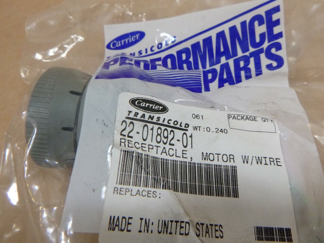 CARRIER TRANSICOLD 22-01892-01 MOTOR W/ WIRE RECEPTACLE FOR 69NT20-531-300 | Electrical MRO Replacement Parts &amp; Components and Commercial Electrical Supplies Company