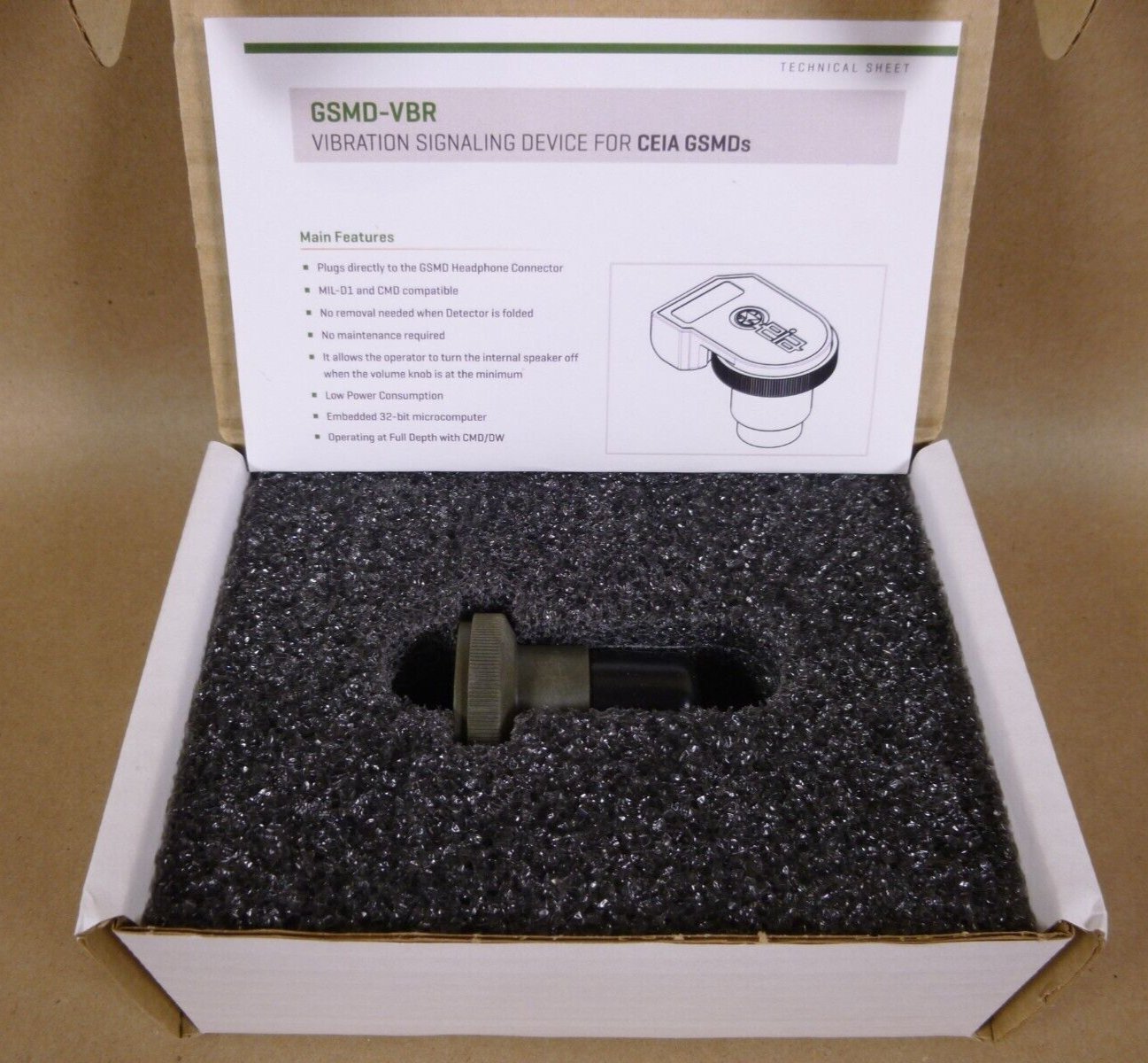 CEIA GROUND SEARCH METAL DETECTOR VIBRATING SIGNALING DEVICE (GSMD -VBR) | Industrial MRO Tools and Replacement Industrial Equipment Components