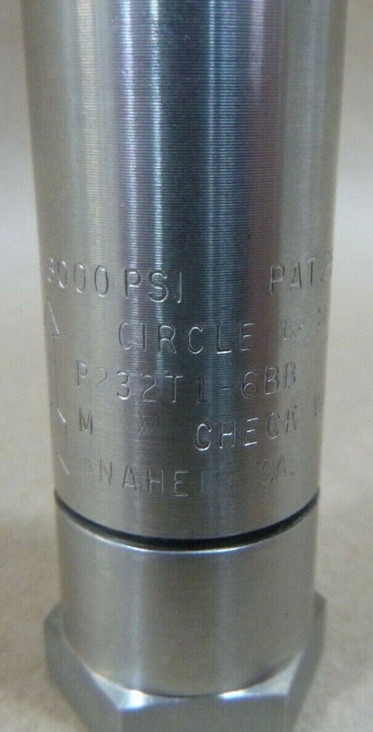 CIRCLE SEAL 232T1-6BB 200 SERIES CHECK VALVE 3000 PSI 1/4" NPT 4820-01-544-0867 | Industrial MRO Replacement Parts, Manufacturing Machine Parts &amp; Components, Heavy Equipment Parts Supplier