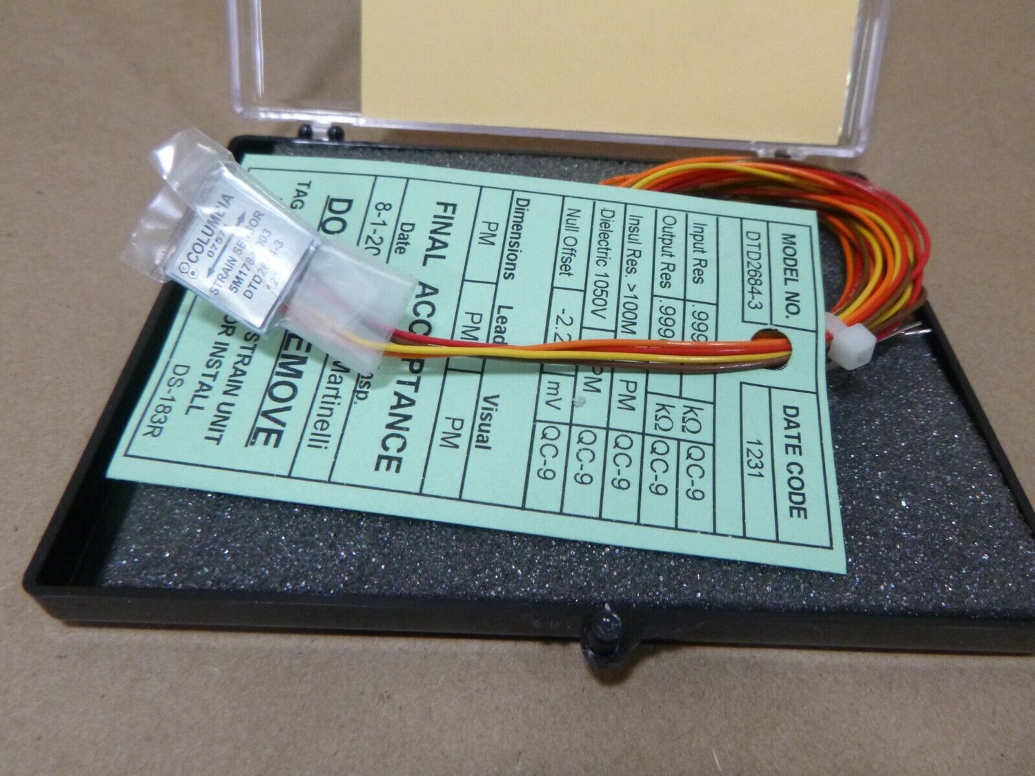 COLUMBIA DTD2684-3 FATIGUE MONITORING STRAIN SENSOR UNIT 5M1784-003 | Electrical MRO Replacement Parts &amp; Components and Commercial Electrical Supplies Company