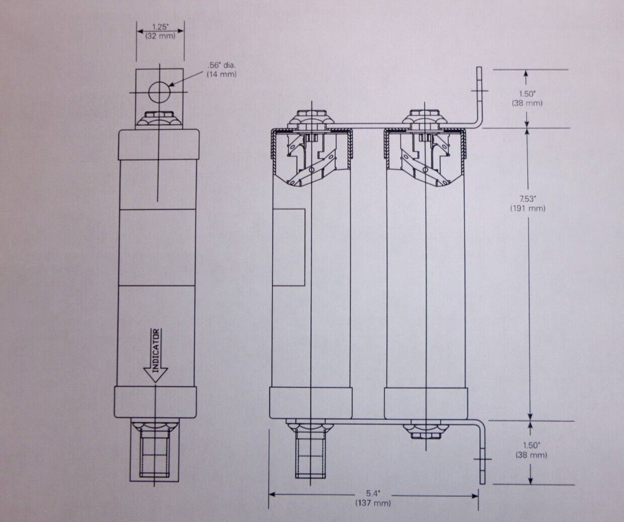 Cooper 200 Amp 4.3 KV Direct-connected Capacitor Fuse Bussmount 43F200-IVBUS | Electrical MRO Replacement Parts &amp; Components and Commercial Electrical Supplies Company