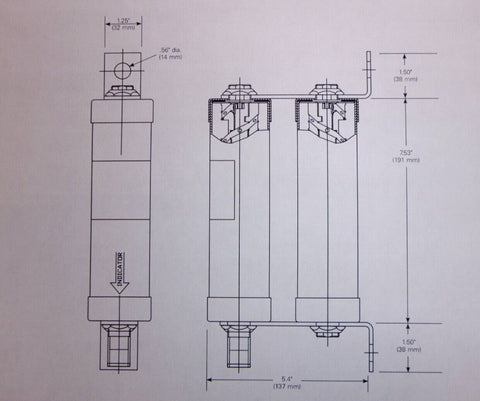 Cooper 200 Amp 4.3 KV Direct - connected Capacitor Fuse Bussmount 43F200 - IVBUS - Royal Equipment Cooper