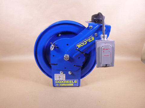 Coxreels EZ - PC13 - 5012 - F Spring Rewind Power Cord Reel Duplex Receptacle 50' Cord - Royal Equipment COXREELS