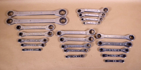 Craftsman USA 21Pc SAE & Metric Ratcheting Wrench Set 7mm to 21mm 1/4" to 1 - 1/4" - Royal Equipment CRAFTSMAN