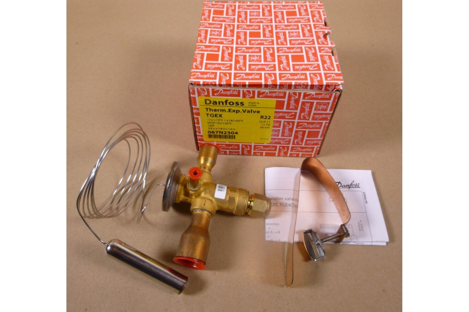 Danfoss TGEX Thermostatic Expansion Valve 11TR 38KW 5/8x7/8x1/4" , 067N2304 | Industrial MRO Replacement Parts, Manufacturing Machine Parts &amp; Components, Heavy Equipment Parts Supplier