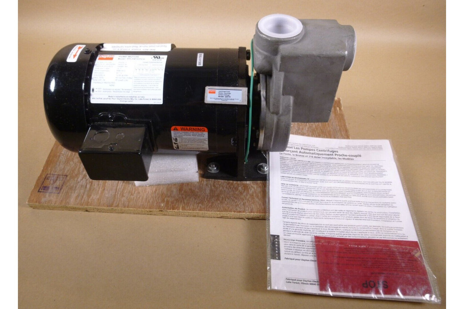 Dayton 2ZXT6 Self Priming Centrifugal Pump 2HP 3PH 3450RPM 60HZ 208-230/460V | Industrial Electric Motors, Pumps &amp; Parts