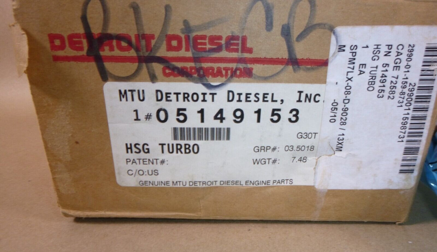 Detroit Diesel Military Turbocharger Bearing Housing 5149153, 2990-01-159-8731 | Replacement Truck Parts, Trailer Accessories, Automobile Supplies, Car Parts &amp; Accessories