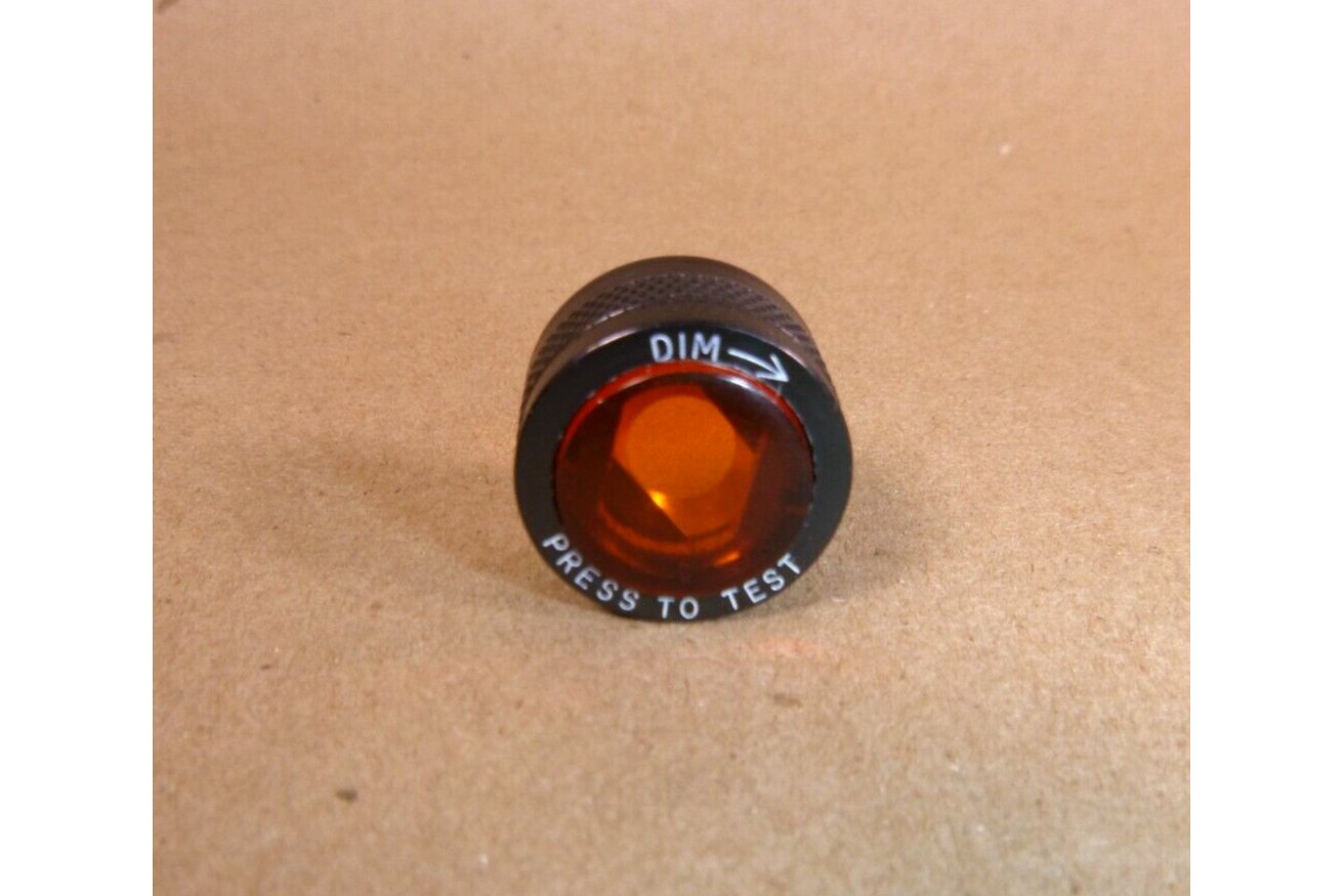 Dialight 804-0333-500 Press-To-Test Amber Panel Mount Indicator Cap 1/2"-28 | Electrical MRO Replacement Parts &amp; Components and Commercial Electrical Supplies Company