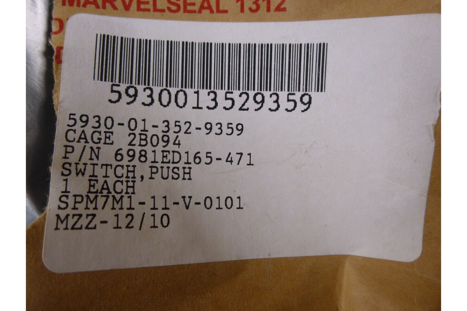 DRS 6981ED165-471 Push Switch 6967ED440 , 5930-01-352-9359 | Electrical MRO Replacement Parts &amp; Components and Commercial Electrical Supplies Company