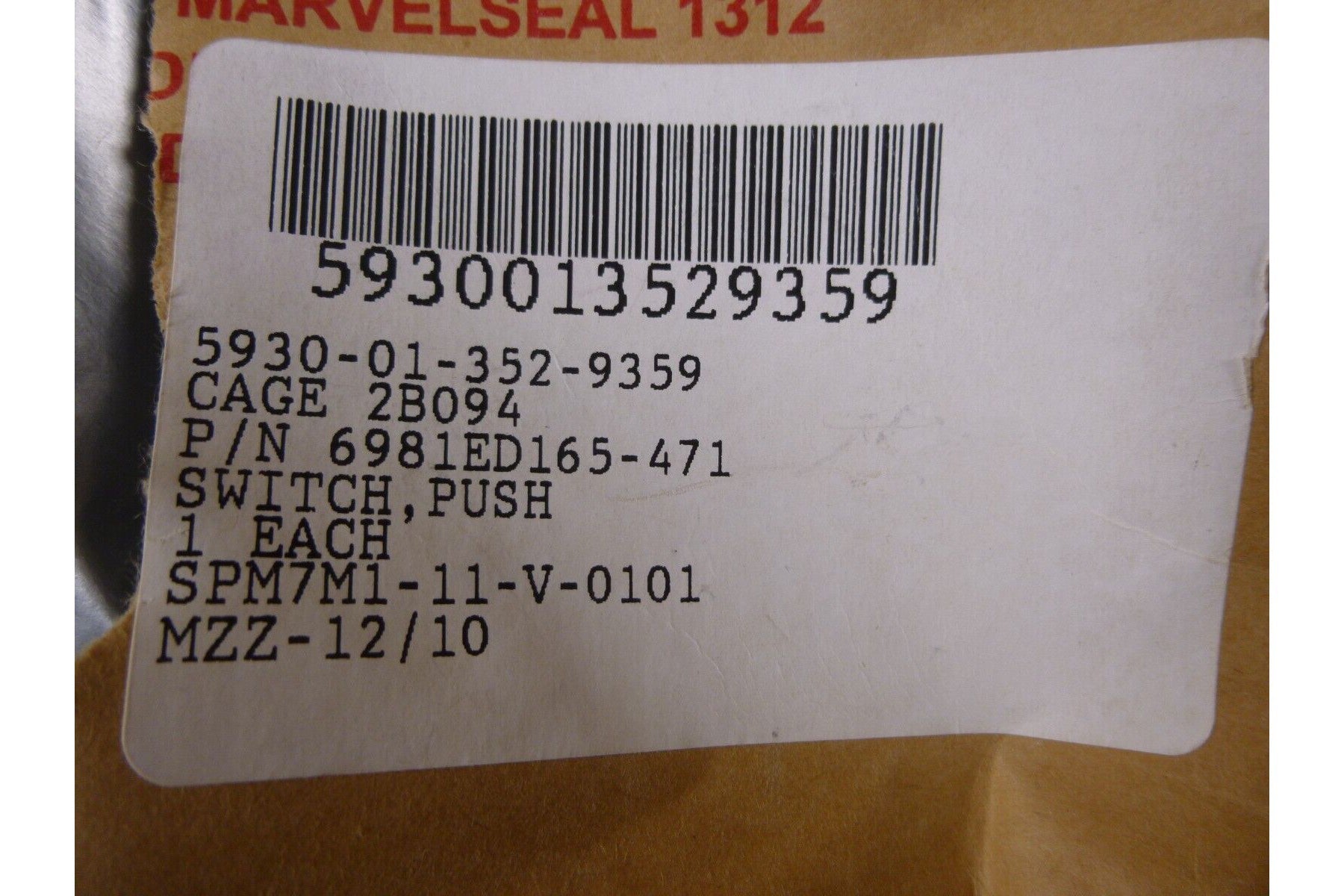 DRS 6981ED165-471 Push Switch 6967ED440 , 5930-01-352-9359 | Electrical MRO Replacement Parts &amp; Components and Commercial Electrical Supplies Company