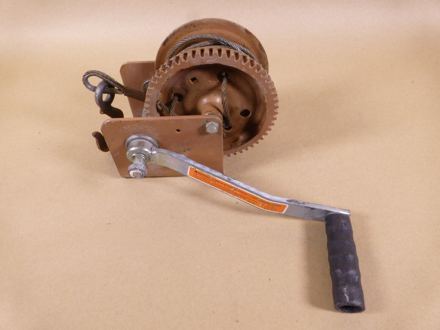 Dutton Lainson DLB1500A Drum Winch Hand Operated 1500lb USA With Rope and Hook | Industrial MRO Tools and Replacement Industrial Equipment Components
