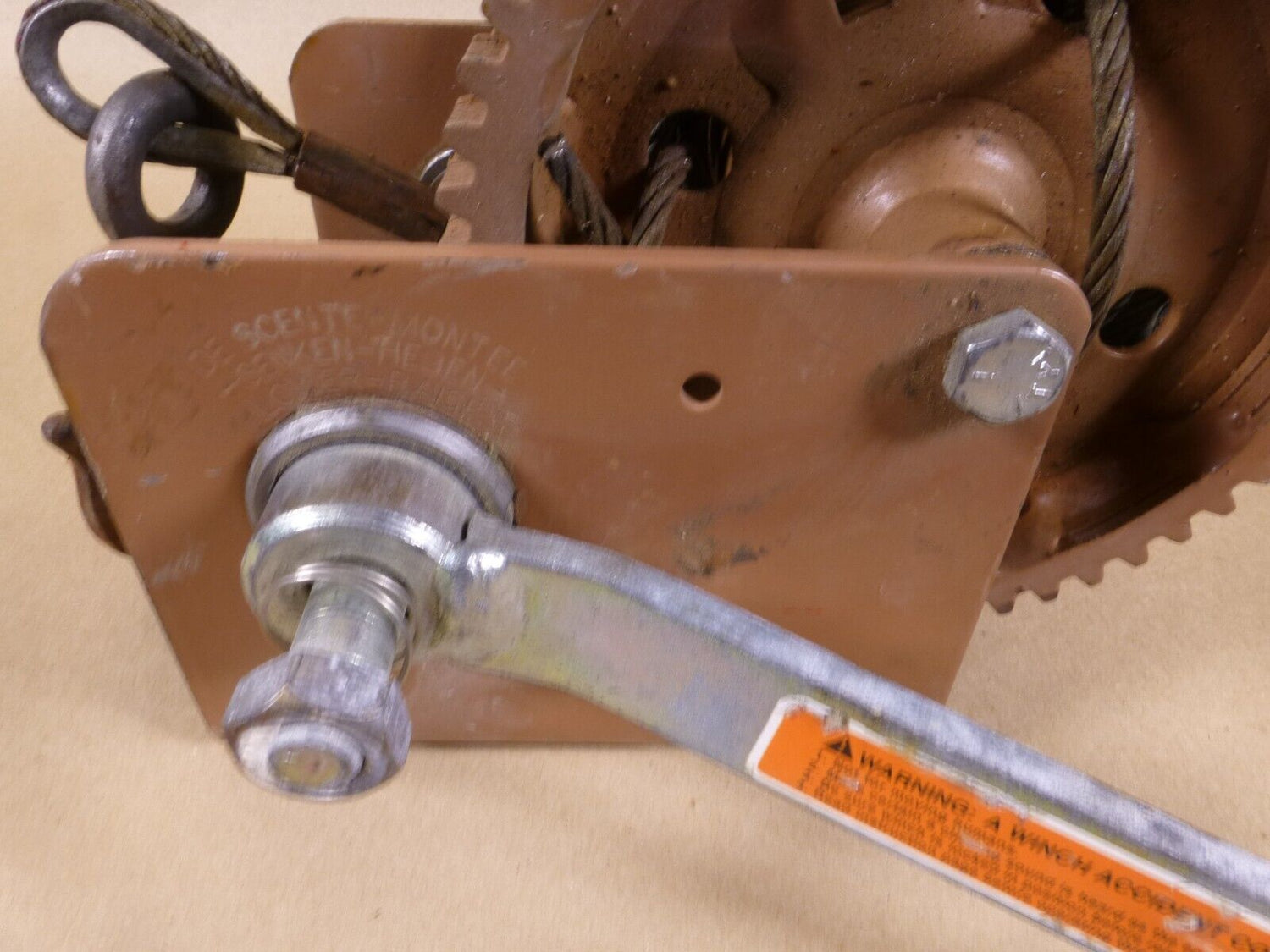 Dutton Lainson DLB1500A Drum Winch Hand Operated 1500lb USA With Rope and Hook | Industrial MRO Tools and Replacement Industrial Equipment Components