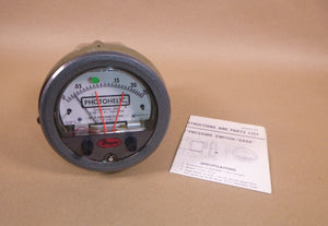 DWYER A3000 - 00 Photohelic Pressure switch/gage, range 0 - .25" w.c. - Royal Equipment Dwyer