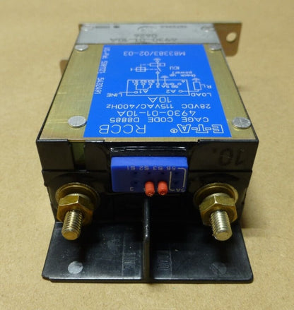 E-T-A 4930-01-10A Remote Control Circuit Breaker RCCB M83383/02-03 10A 400Hz | Electrical MRO Replacement Parts &amp; Components and Commercial Electrical Supplies Company