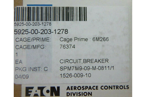 EATON AEROSPACE 1526 - 000 - 10 10 AMP CIRCUIT BREAKER GC885C10 , 5925 - 00 - 203 - 1278 - Royal Equipment Royal Equipment